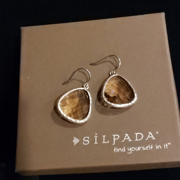Silpada Sterling Silver & Glass Ablaze Earrings W2775 - Picture 2 of 5